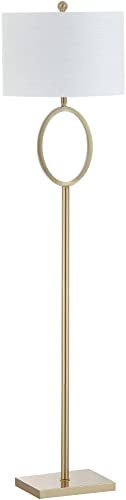 61" Metal LED Floor Lamp, Modern, Contemporary, Glam, Traditional, Office, Living Room, Family Room, Dining Room, Bedroom, Hallway, Foyer, Brass