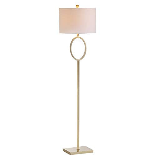 61" Metal LED Floor Lamp, Modern, Contemporary, Glam, Traditional, Office, Living Room, Family Room, Dining Room, Bedroom, Hallway, Foyer, Brass