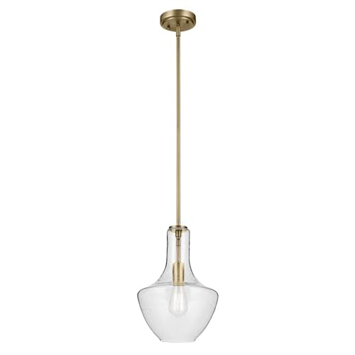 19.75" Kitchen Bell Pendant in Olde Bronze®, 1-Light Clear Glass Pendant Light, (19.75" H x 13.75" W), 42046OZ