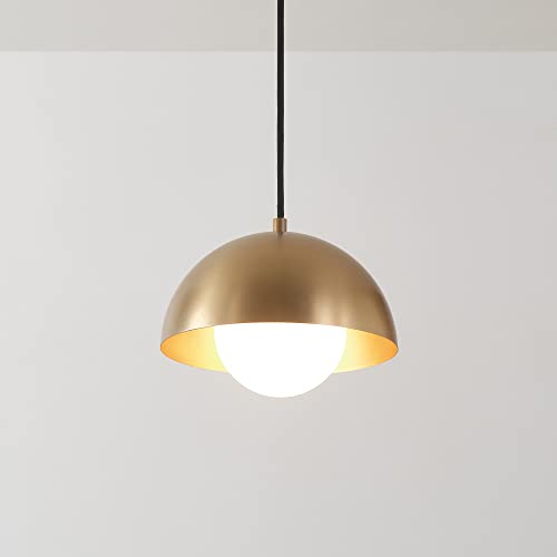 1-Light Pendant Lighting, Matte Brass, Bulb Not Included