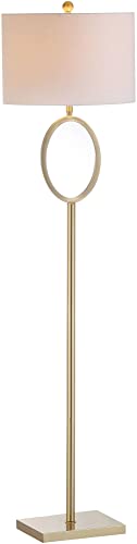 61" Metal LED Floor Lamp, Modern, Contemporary, Glam, Traditional, Office, Living Room, Family Room, Dining Room, Bedroom, Hallway, Foyer, Brass