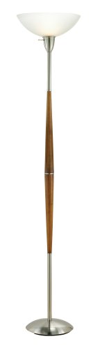 Adesso 3341-13 Hudson Floor Lamp, 61 in., 150 W Incandescent/equiv. CFL, Maple Eucalyptus Wood, 1 Floor Lamp