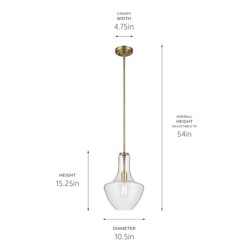 19.75" Kitchen Bell Pendant in Olde Bronze®, 1-Light Clear Glass Pendant Light, (19.75" H x 13.75" W), 42046OZ