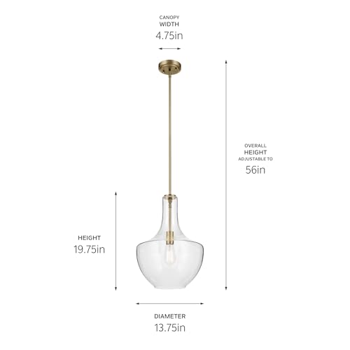 19.75" Kitchen Bell Pendant in Olde Bronze®, 1-Light Clear Glass Pendant Light, (19.75" H x 13.75" W), 42046OZ