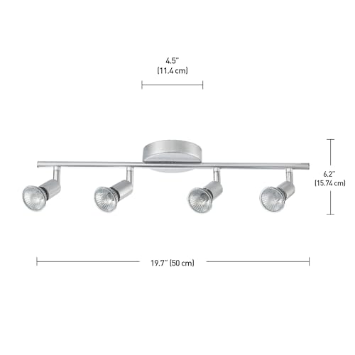 4-Light Track Lighting, Matte Black