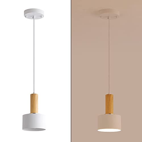 Modern Mini Pendant Light with 4W LED Bulb, One-Light Adjustable Metal Pendant Lighting Fixture for Kitchen Island Cafe Bar, Gold