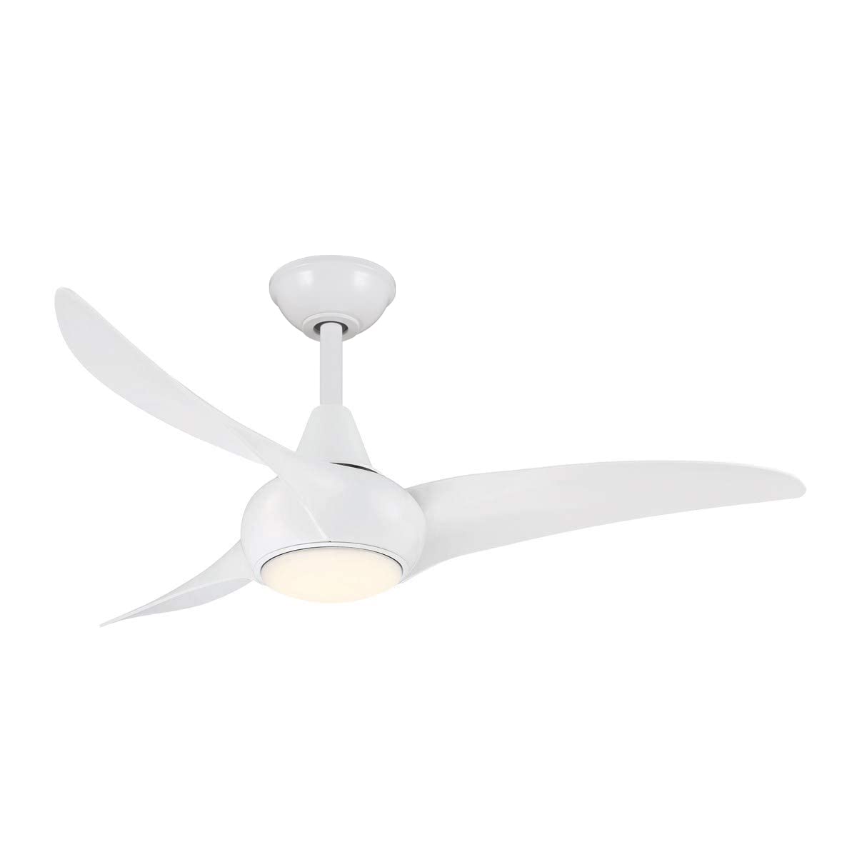 44" Ceiling Fan with LED Light and Remote Control in Silver Finish