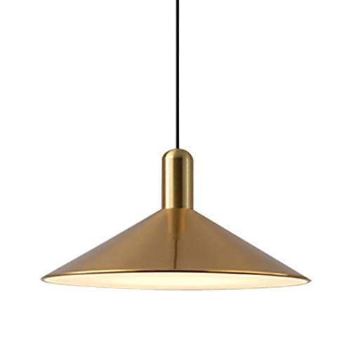 Lighting Mid Century Modern Dome Pendant Light Gold and Black Barn Pendant Light Brass Cone Ceiling Pendant Light Fixture Farmhouse Kitchen Island Lighting (Gold)