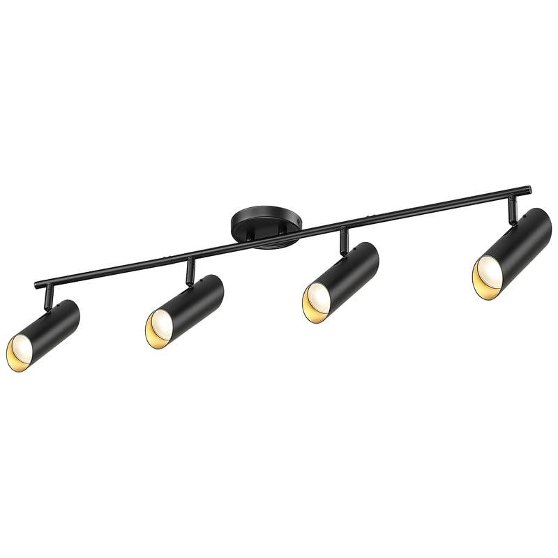 44" Adjustable LED Track Light - 4000K Gold Ceiling Track Lighting Fixture, 350° Rotatable | Modern Kitchen Track Lights | Versatile LED Track Lighting Kit, 4FS78TL-5 BG