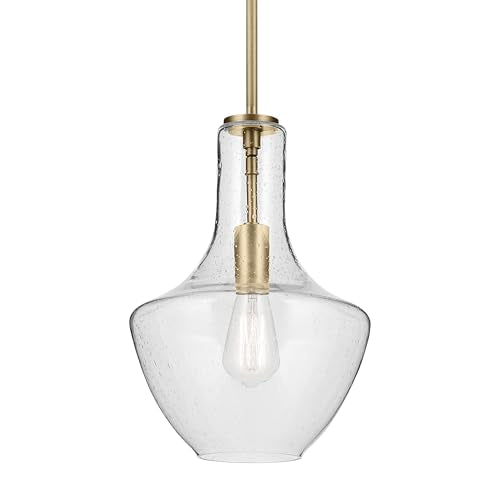 19.75" Kitchen Bell Pendant in Olde Bronze®, 1-Light Clear Glass Pendant Light, (19.75" H x 13.75" W), 42046OZ