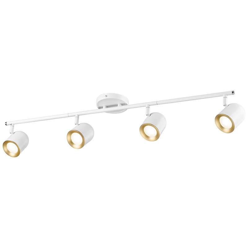 44" Adjustable LED Track Light - 4000K Gold Ceiling Track Lighting Fixture, 350° Rotatable | Modern Kitchen Track Lights | Versatile LED Track Lighting Kit, 4FS78TL-5 BG