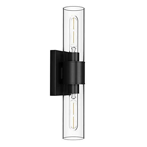 Bathroom Vanity Light Fixtures,Indoor Gold Wall Lights with Clear Glass,Modern Wall Sconces Up and Down Wall Mount Lamp for Bathroom,Bedroom,Hallway,Kitchen(Bulb not Include)