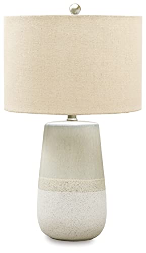 31" Ceramic Table Lamp with Double Gourd Base, Cream