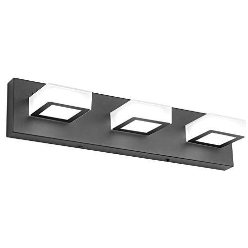 LED Modern Black Bathroom Vanity Lights 3 Lights Acrylic Modern Black Bathroom Wall Lighting Fixtures