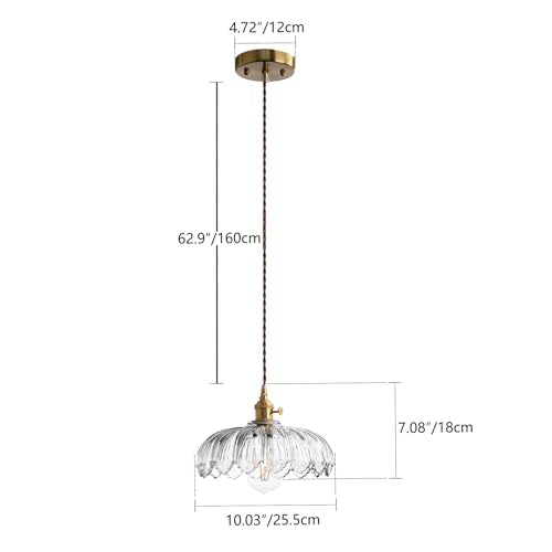 Glass Pendant Light Vintage Light Fixtures, Glass Pendant Lights Kitchen Island, Gold Pendant Light, Modern Chandelier Pendant Shade Green Light Fixture for Bedroom Hotel Dining Room