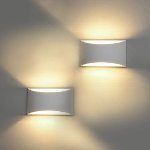 Wall Sconces Set of Two, Wall Mount Light Fixtures Acrylic Shade, Up or Down Hallway Sconces Wall Lighting for Bedroom Living Room Stairwell (Not Include Bulbs)