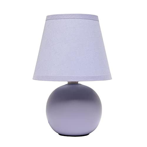 Mini Ceramic Globe Table Lamp, Off White