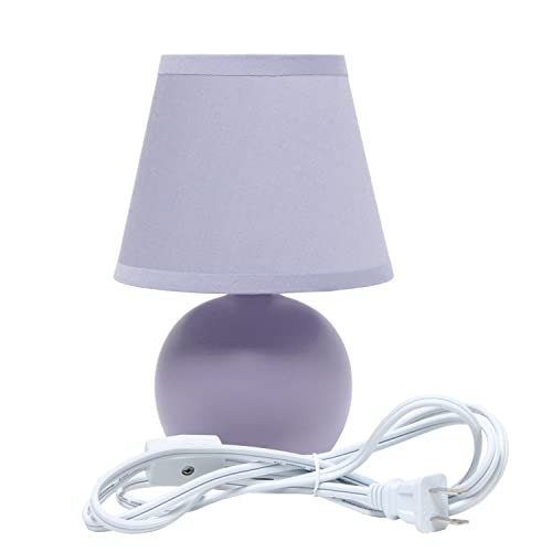 Mini Ceramic Globe Table Lamp, Off White