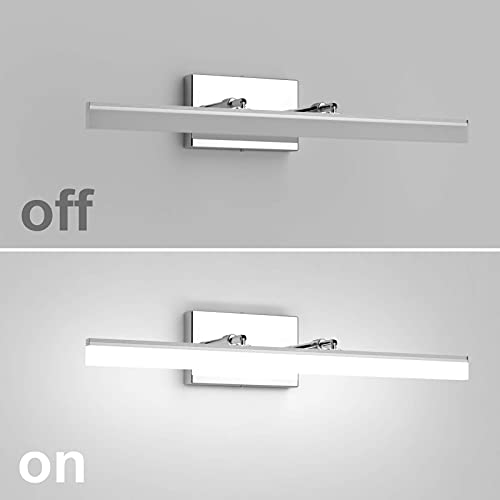 31.5 inch Modern Black Vanity Light Adjustable Bathroom Light Fixtures Over Mirror Rotatable Vanity Lighting 5500K