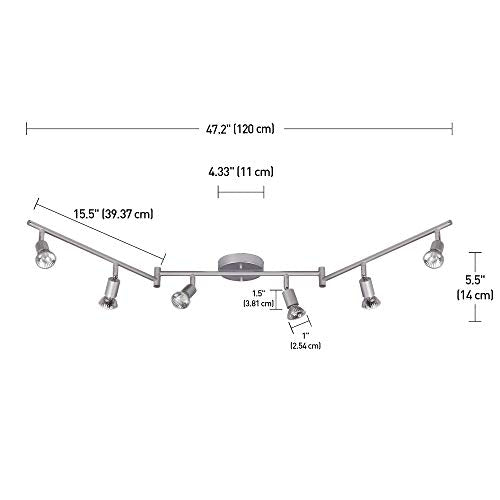 4-Light Track Lighting, Matte Black