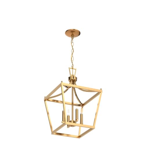 Gold 4-Light (LED Bulbs Included) Pendant