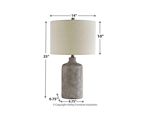 Modern 25.25" Glass Table Lamp with Hardback Shade, Clear