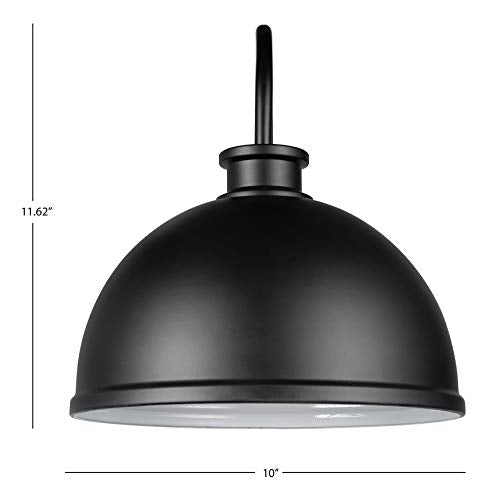 Modern Farmhouse Wall Sconce, Matte Black, 12 x 11 x 9 inches, Indoor/Outdoor, Kitchen, Porch Decor, 60W Bulb