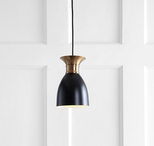 Linear 3-Light Metal LED Pendant Contemporary Dimmable Dining Room Living Room Kitchen Foyer Bedroom Hallway, Black/Brass Gold