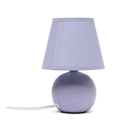 Mini Ceramic Globe Table Lamp, Off White