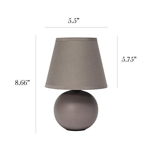 Mini Ceramic Globe Table Lamp, Off White