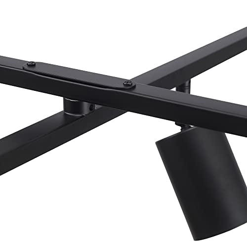 6-Light Track Lighting, Matte Black, Center Swivel Bars