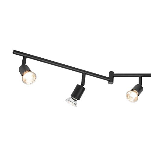 4-Light Track Lighting, Matte Black