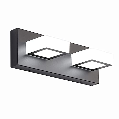 LED Modern Black Bathroom Vanity Lights 3 Lights Acrylic Modern Black Bathroom Wall Lighting Fixtures