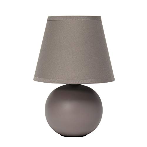 Mini Ceramic Globe Table Lamp, Off White