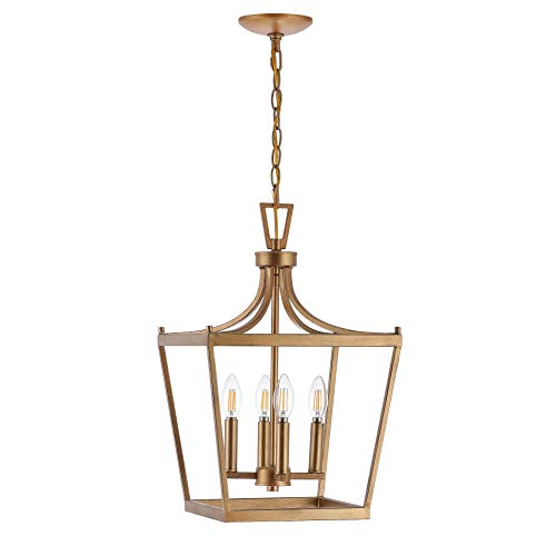 Gold 4-Light (LED Bulbs Included) Pendant