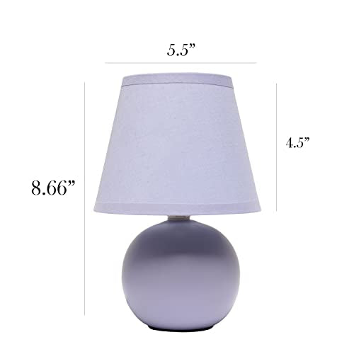 Mini Ceramic Globe Table Lamp, Off White