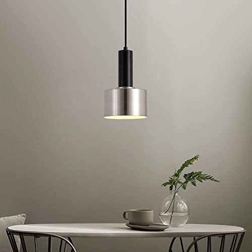 Modern Mini Pendant Light with 4W LED Bulb, One-Light Adjustable Metal Pendant Lighting Fixture for Kitchen Island Cafe Bar, Gold