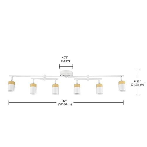 6-Light Track Lighting, Matte Black, Center Swivel Bars