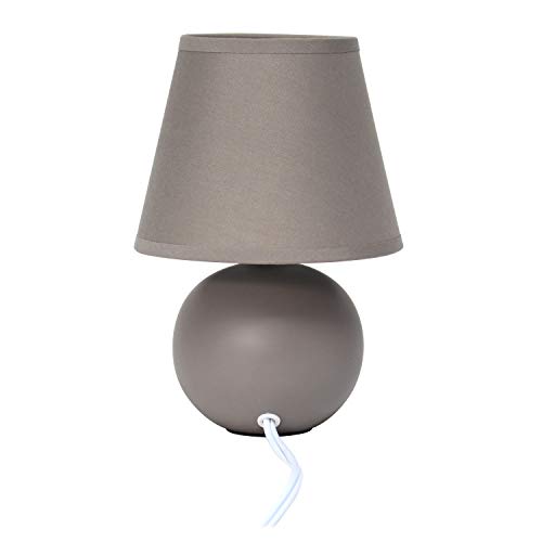 Mini Ceramic Globe Table Lamp, Off White