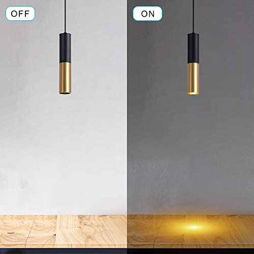 Modern Pendant Light Fixture for Kitchen Island,1-Light Black Gold Pendant Lighting Ceiling Hanging Light Cord Adjustable for Living Room Bedroom Bar (1 Pack)