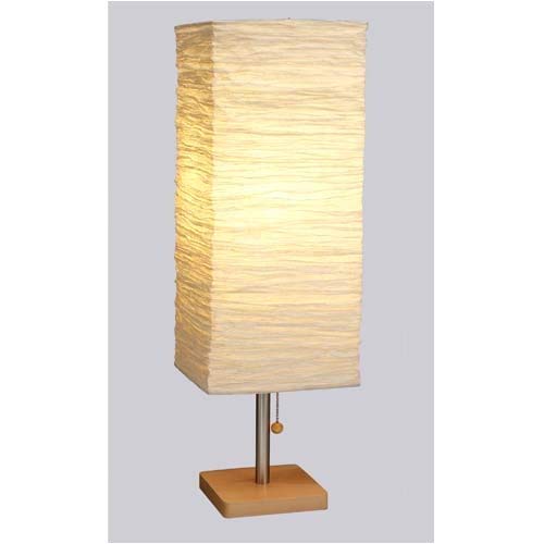 Table Lamp, 25 in., 100 W Incandescent/ 26W CFL, Natural Rubber Wood/Steel Accents, 1 Table Lamp , White