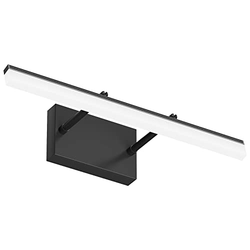 31.5 inch Modern Black Vanity Light Adjustable Bathroom Light Fixtures Over Mirror Rotatable Vanity Lighting 5500K