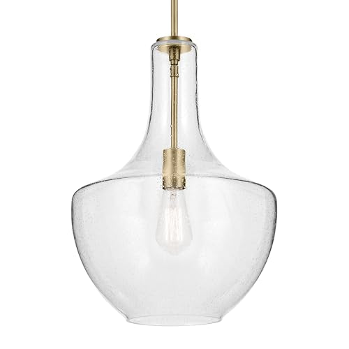 19.75" Kitchen Bell Pendant in Olde Bronze®, 1-Light Clear Glass Pendant Light, (19.75" H x 13.75" W), 42046OZ