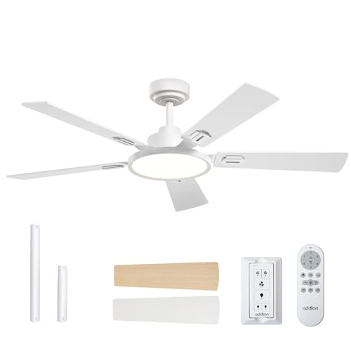 Ceiling Fans with Lights, 52 inch Black Ceiling Fan with Light and Remote Control, Reversible, 3CCT, Dimmable, Noiseless, Ceiling Fan for Bedroom, Farmhouse, Living Room, Indoor/Outdoor Use