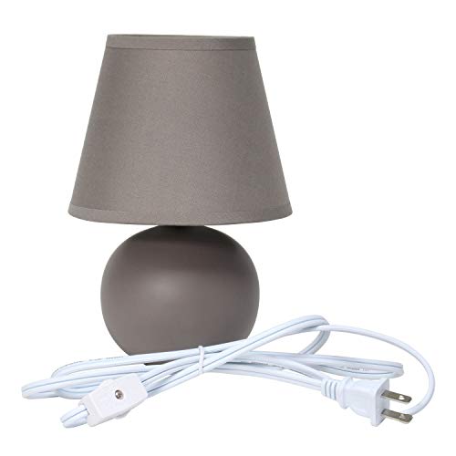 Mini Ceramic Globe Table Lamp, Off White