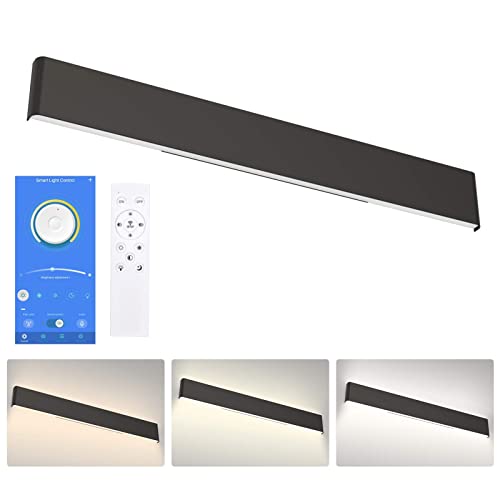 24in/20W Matte Black Modern Vanity Light Up and Down LED Vanity Light for Bathroom Wall Lighting Fixtures (Cool White 5000K)