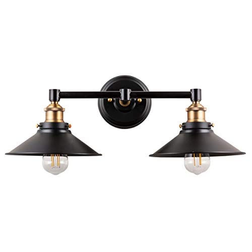 2 Light Bathroom Vanity Light Industrial Brushed Nickel Bathroom Light Fixtures above Mirror Bathroom Light Farmhouse Vanity Lights for Bathroom Lighting, Bulb Included