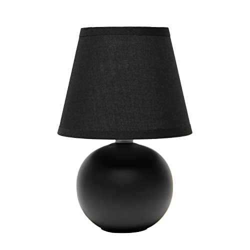 Mini Ceramic Globe Table Lamp, Off White