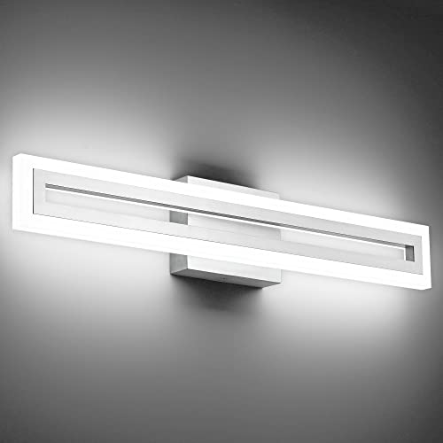 LED Vanity Light Bathroom Vanity Light,31.8 Inch Bathroom Lights Over Mirror 6000K Brushed Nickle