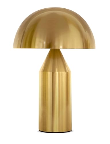 Venus Glass - Contemporary Table Lamp with Glass Shade and Body - Unique Mushroom Table Lamp - Dimmable LED Light Bulbs for Bedroom Reading, Great Décor for Living Rooms, Offices